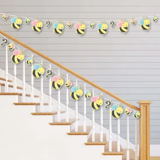 Big Dot of Happiness What Will it Bee - Gender Reveal DIY Decorations - Clothespin Garland Banner - 44 Pieces {3}