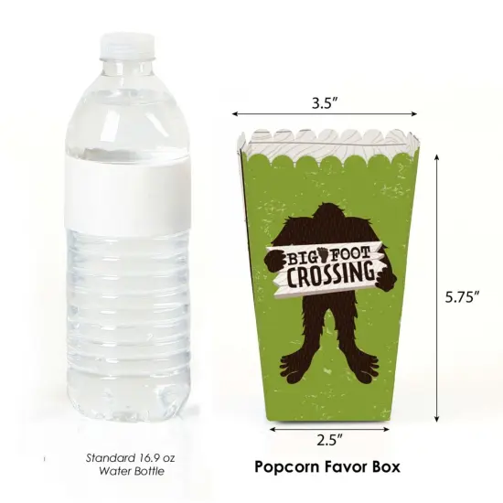 Big Dot of Happiness Sasquatch Crossing - Bigfoot Party or Birthday Party Favor Popcorn Treat Boxes - Set of 12 {3}