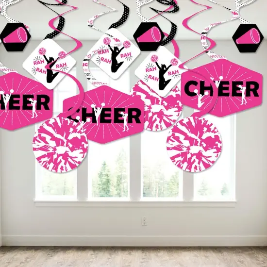 Big Dot of Happiness We've Got Spirit - Cheerleading - Birthday Party or Cheerleader Party Hanging Decor - Party Decoration Swirls - Set of 40 {4}