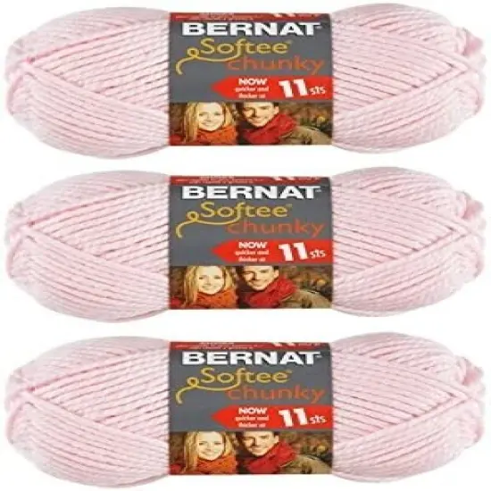 (Pack of 3) Bernat Softee Chunky Yarn-Baby Pink {1}