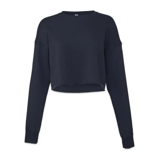 Bella Canvas Cropped Crew Fleece - Navy, X-Large {1}