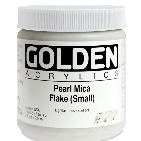 Golden Heavy Body Artist Acrylics - Iridescent Pearl Mica (Small), 8 oz jar {2}