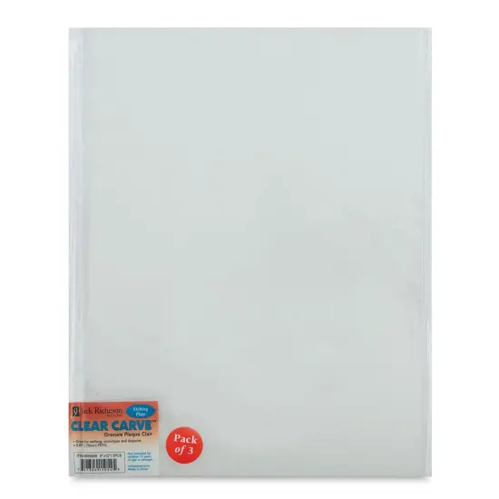 Richeson Clear Carve Etching Plates - 9" x 12", Pkg of 3 {2}