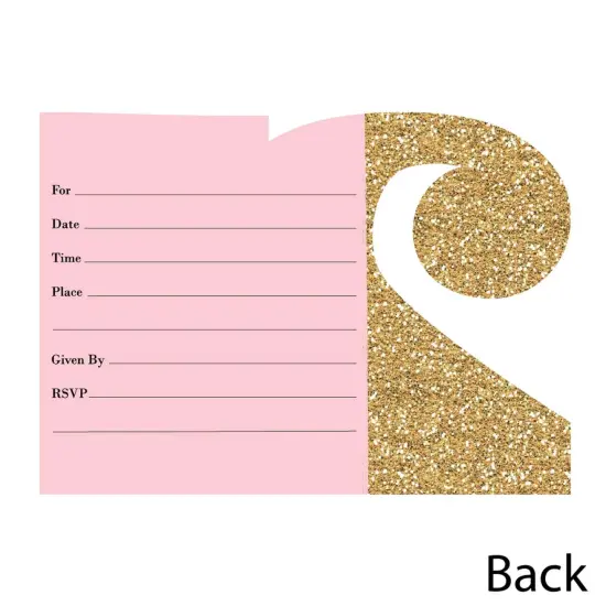 Big Dot of Happiness Finally 21 Girl - Shaped Fill-in Invitations - 21st Birthday Party Invitation Cards with Envelopes - Set of 12 {6}