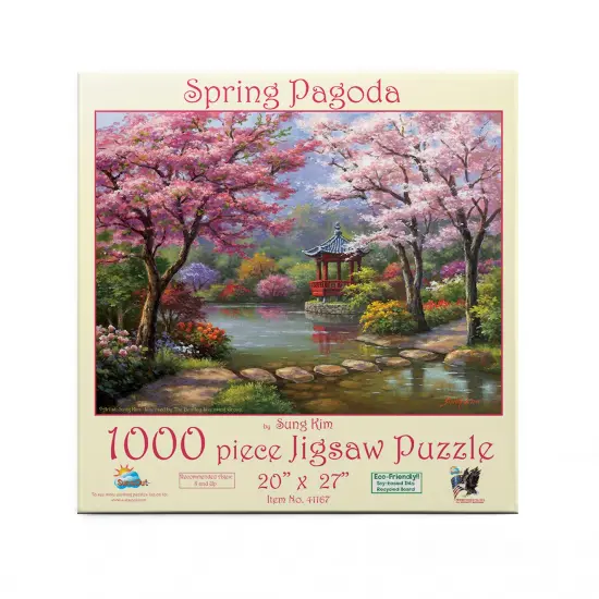 Sunsout Spring Pagoda 1000 pc Jigsaw Puzzle 41167 {4}