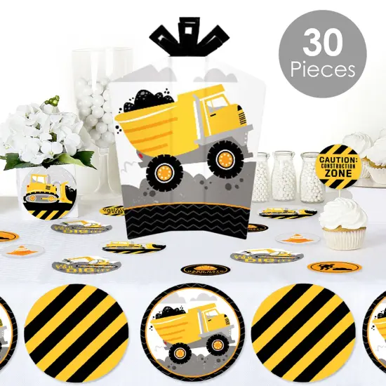 Big Dot of Happiness Dig It - Construction Party Zone - Baby Shower or Birthday Party Decor and Confetti - Terrific Table Centerpiece Kit - Set of 30 {3}