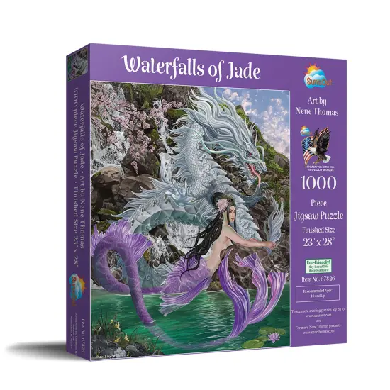 Sunsout Waterfalls of Jade 1000 pc Jigsaw Puzzle 67826 {3}