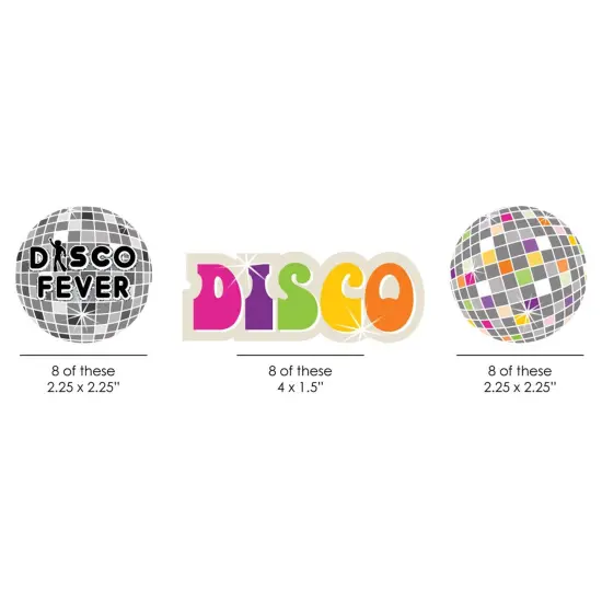 Big Dot of Happiness 70's Disco - DIY Shaped 1970's Disco Fever Party Cut-Outs - 24 Count {3}