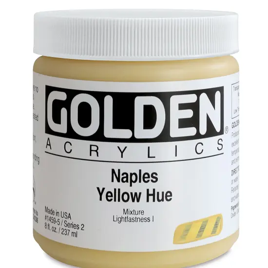 Golden Heavy Body Artist Acrylics - Naples Yellow Historic Hue, 8 oz Jar {2}