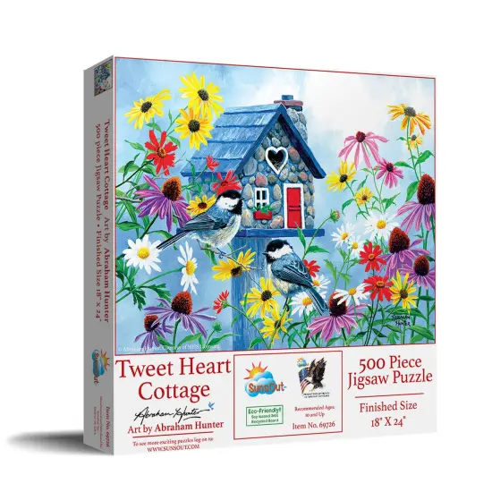 Sunsout Tweet hearts Cottage 500 pc Jigsaw Puzzle 69726 {3}