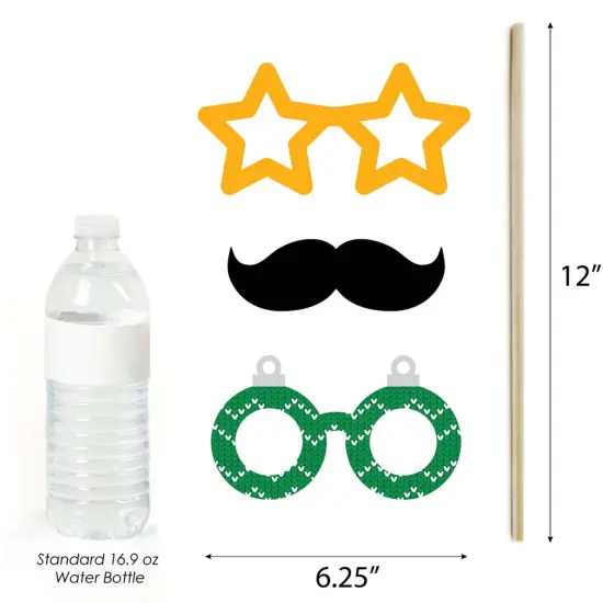 Big Dot of Happiness Ugly Sweater - Holiday and Christmas Party Photo Booth Props Kit - 20 Count {6}