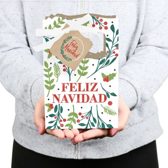 Big Dot of Happiness Feliz Navidad - Holiday and Spanish Christmas Party Favor Boxes - Set of 12 {6}