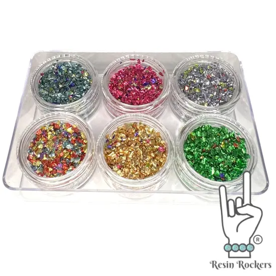 Mini German Glitter Sampler Combo of 6 Pixie for Poxy {1}