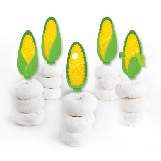 Big Dot of Happiness It's Corn - Dessert Cupcake Toppers - Fall Harvest Party Clear Treat Picks - Set of 24 {3}