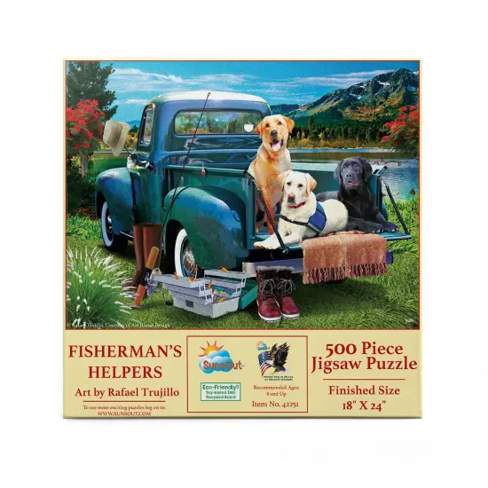 Sunsout Fisherman's Helpers 500 pc Jigsaw Puzzle 42251 {4}