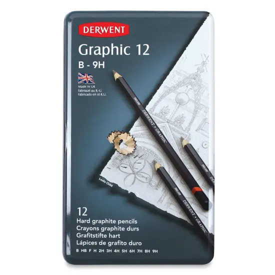 Derwent Graphic Pencil - Hard Technical, Set of 12 {1}