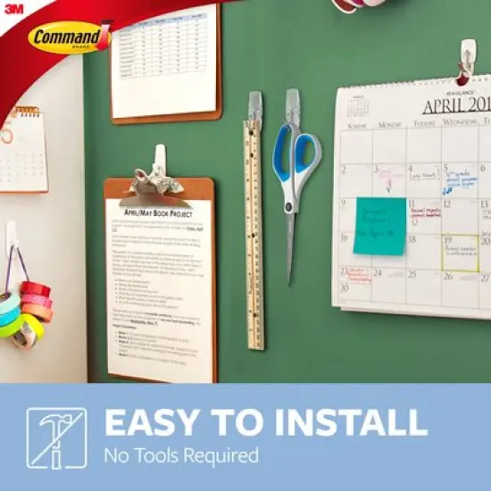 Command&trade; Medium Clear Wire Toggle Hook Value Pack 17065CLR-VP {4}