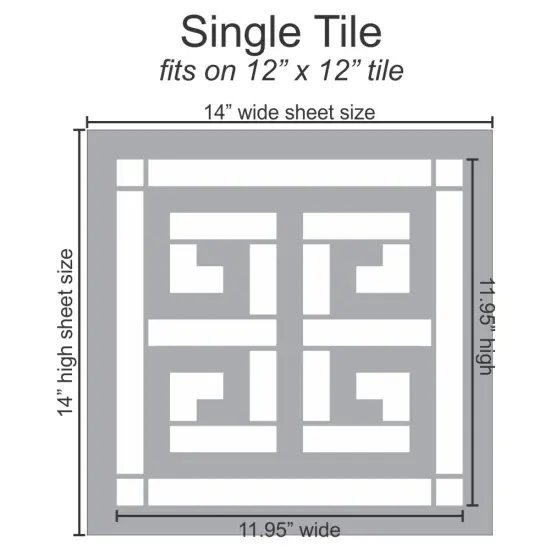 Crete Greek Key Wall Stencil {5}