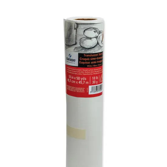 Canson Tracing Sketch Roll (10W) - 18" x 50 yds, White {1}