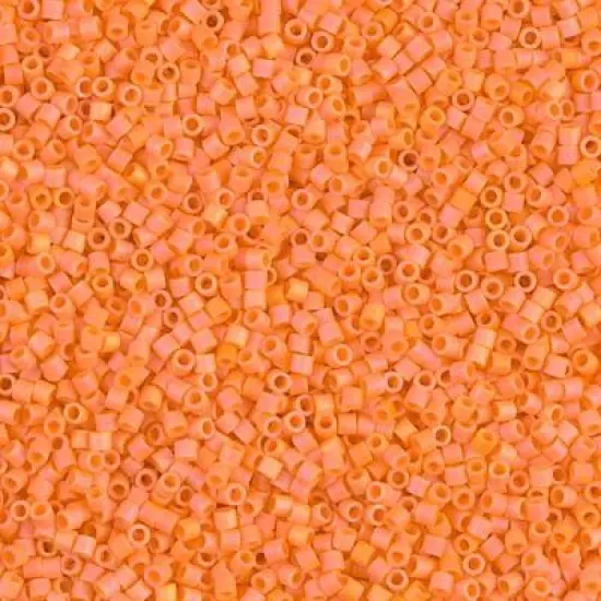 Miyuki Delica Bead 15/0, DBS1593, Matte Opaque Mandarin AB {1}