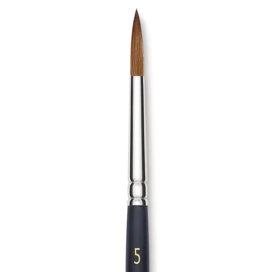Blick Masterstroke Finest Red Sable Brush - Round, Size 5, Short Handle {2}