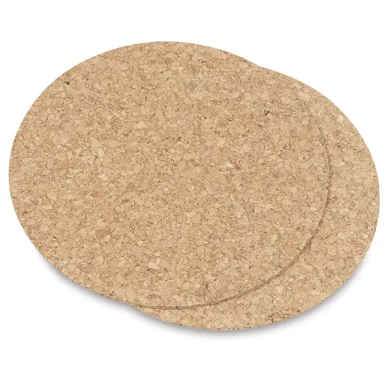 Hygloss Cork Coasters - Pkg of 24, Round, 6" diameter {1}
