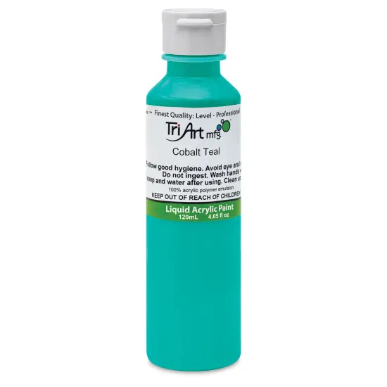 Tri-Art Liquid Artist Acrylics - Cobalt Teal, 120 ml bottle {1}