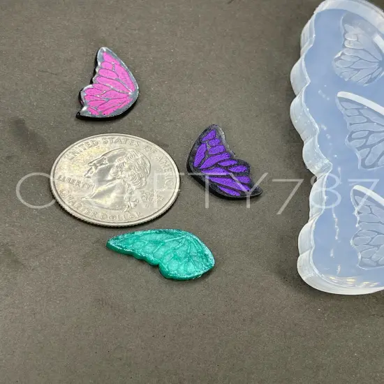 Butterfly Wings Stud Variety Earring Silicone Mold (B13) {4}