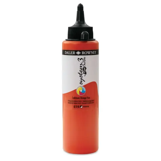 Daler-Rowney System3 Fluid Acrylic - Cadmium Orange Hue, 250 ml {1}