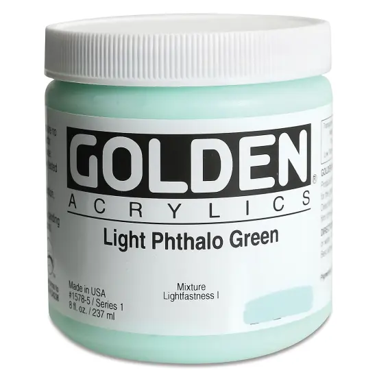 Golden Heavy Body Artist Acrylics - Light Phthalo Green, 8 oz {2}