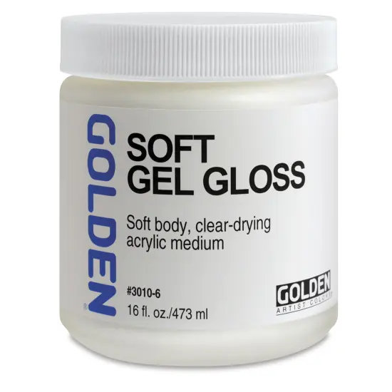 Golden Soft Acrylic Gel Medium - Gloss, 16 oz jar {1}