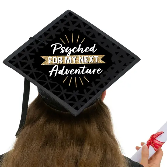 Big Dot of Happiness Psychology Grad - Psychologist Graduation Cap Decorations Kit - Grad Cap Cover {6}
