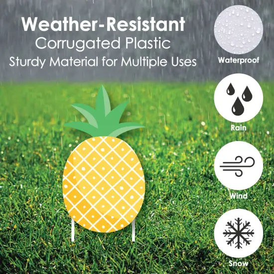 Big Dot of Happiness Tropical Pineapple - Pineapple Lawn Decorations - Outdoor Summer Party Yard Decorations - 10 Piece {6}