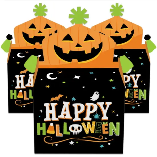 Big Dot of Happiness Jack-O'-Lantern Halloween - Treat Box Party Favors - Kids Halloween Party Goodie Gable Boxes - Set of 12 {3}