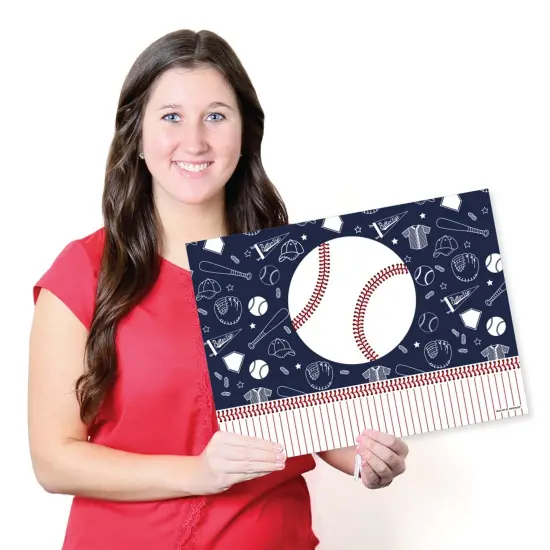 Big Dot of Happiness Batter Up - Baseball - Party Table Decorations - Baby Shower or Birthday Party Placemats - Set of 16 {7}