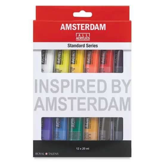 Amsterdam Standard Series Acrylics - Set of 12, Assorted Colors, 20 ml Tubes {1}