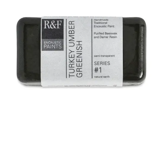 R&F Encaustic Paint Block - Turkey Umber Greenish, 40 mlblock {2}