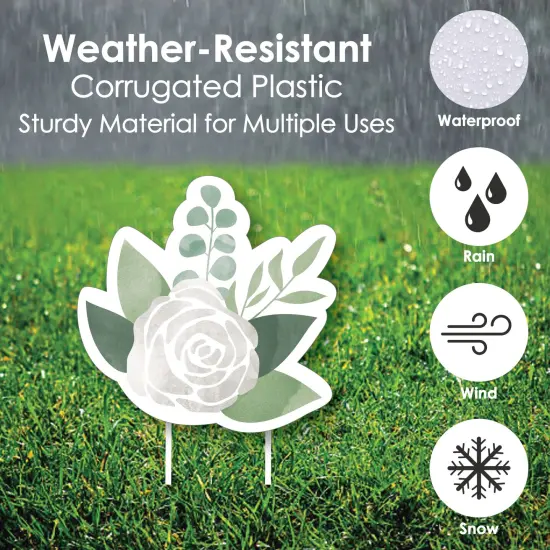 Big Dot of Happiness Boho Botanical Bride - Yard Sign and Outdoor Lawn Decorations - Greenery Bridal Shower and Wedding Party Yard Signs - Set of 8 {4}