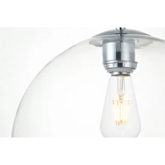 Baxter 1 Light Chrome Pendant With Clear Glass {5}