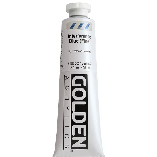 Golden Heavy Body Artist Acrylics - Interference Blue (Fine), 2 oz Tube {2}