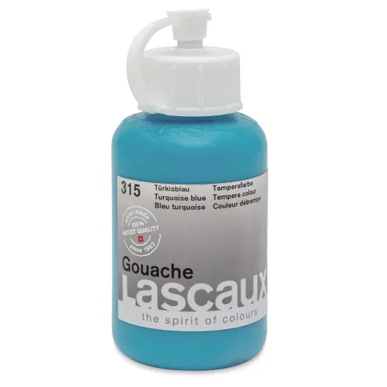 Lascaux Acrylic Gouache - Turquoise Blue, 85 ml bottle {1}