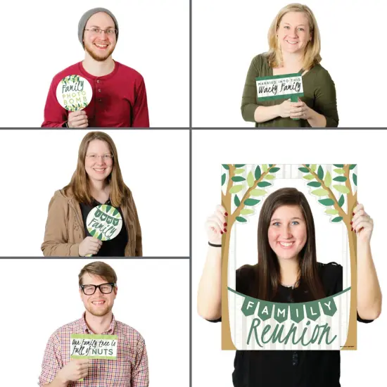 Big Dot of Happiness Family Tree Reunion - Family Gathering Party Photo Booth Picture Frame and Props - Printed on Sturdy Material {3}