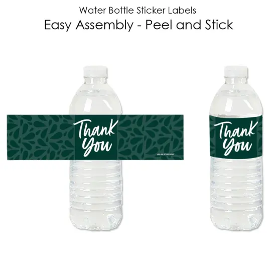 Big Dot of Happiness Emerald Elegantly Simple - Guest Party Favors Water Bottle Sticker Labels - Set of 20 {3}