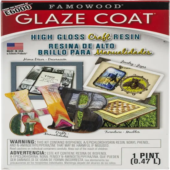 Famowood Glaze Coat High Gloss Craft Resin Kit-Clear Pint {1}