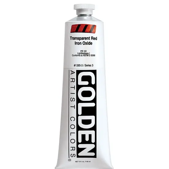 Golden Heavy Body Artist Acrylics - Transparent Red Iron Oxide, 5 oz tube {2}