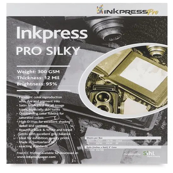 Inkpress - Pro Silky Inkjet Papers, 8-1/2" x 11", 50 Sheets {1}