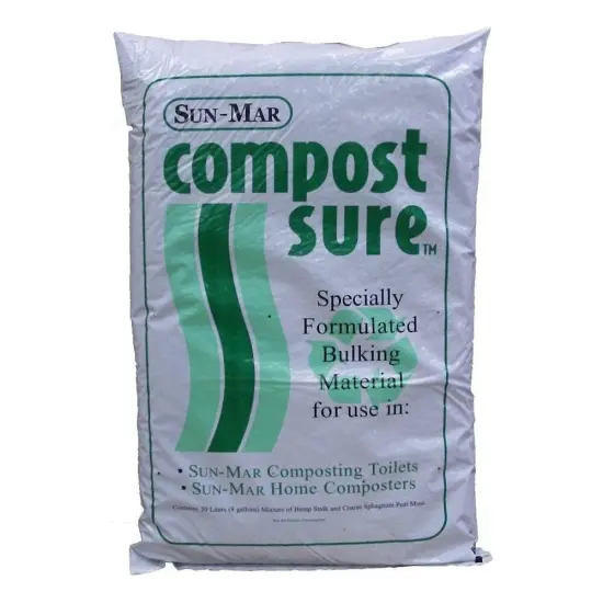 Sun-Mar Compost Sure Peat Moss and Hemp Mix Green Bags, One 8 Pound Bags {5}