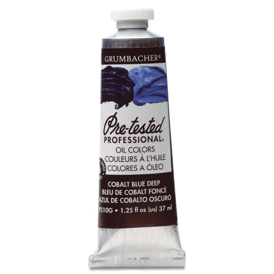 Grumbacher Pre-Tested Artists' Oil Color - Cobalt Blue Deep, 1.25 oz tube {1}