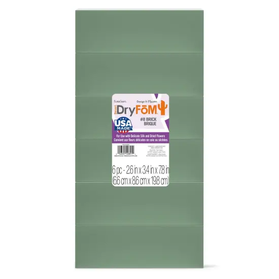 FloraCraft Desert DryFoM Brick 6/Pkg-2.6"X3.4"X7.8" {1}