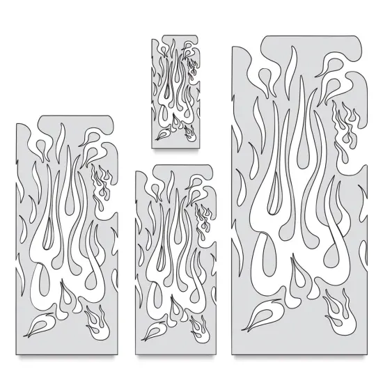Iwata Artool Freehand Template - Set of 2, Flame Master Complete {2}
